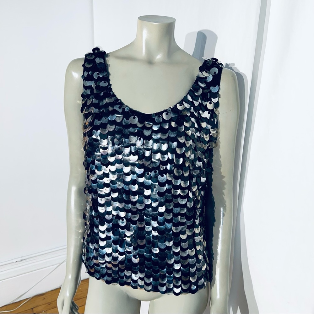 Vintage 50’s 60’s Lambs Wool Sequin Knit Top